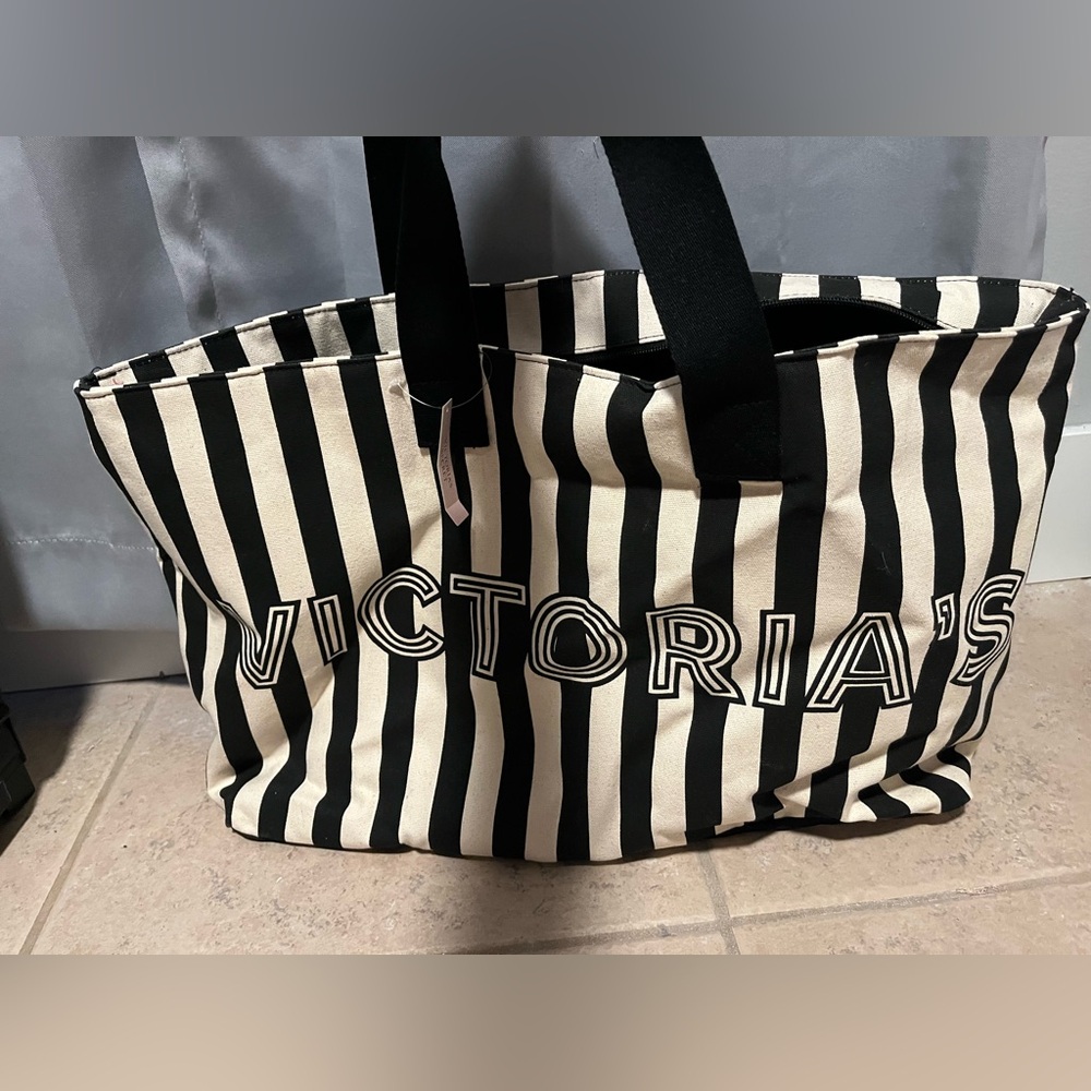 NWT Victoria's Secret Overnight Striped Tote